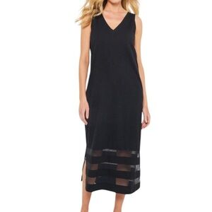 Minimalist Contemporary Lisa Todd Best Dressed Black Cotton Maxi Dress